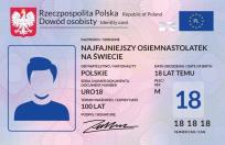 Opakowanie 268 Karnet JCX Dowód Osobisty 18-urodziny męskie