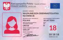 Opakowanie 269 Karnet JCX Dowód Osobisty 18 urodziny damskie