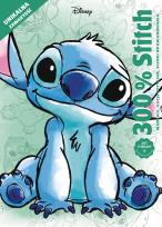 Okładka książki 300% Stitch. Mandale, iluzje optyczne, scenki do kolorowania. Art therapy. Disney