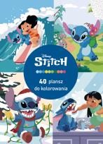Okładka książki 40 plansz do kolorowania. Disney Stitch