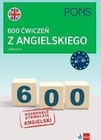 Okładka książki 600 ćwiczeń z angielskiego z kluczem A1-B2 w.4