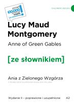 Okładka książki Anne of Green Gables / Ania z Zielonego Wzgórza z podręcznym słownikiem angielsko-polskim
