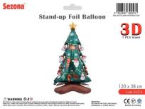 Opakowanie Balon Boże Narodzenie choinka 120x58cm