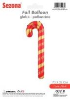 Opakowanie Balon Boże Narodzenie Laska cukrowa czerowna 73x36