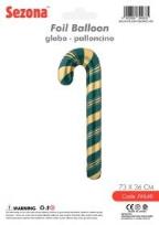 Opakowanie Balon Boże Narodzenie Laska cukrowa zielone 73x36