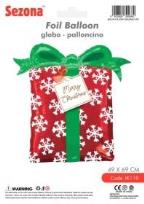 Opakowanie Balon Boże Narodzenie Prezent 49x69cm