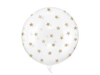 Opakowanie Balon Bubble Gwiazdki transparentny 60cm