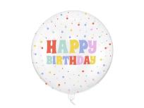 Opakowanie Balon Bubble Happy Birthday transparentny 60cm