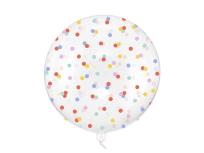 Opakowanie Balon Bubble Kropki transparentny 60cm