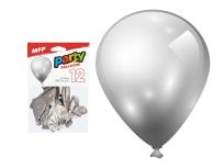 Opakowanie Balon dmuchany metal srebrny 26cm 12szt
