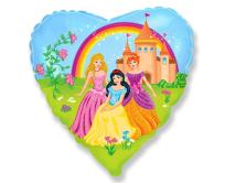 Opakowanie Balon foliowy 46cm Księżniczki i zamek