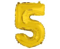 Opakowanie Balon foliowy 5 złoty 35cm