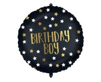 Opakowanie Balon foliowy Black-Gold Birthday Boy 46cm