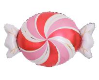 Opakowanie Balon foliowy Cukierek czerwono-biały 37x50cm