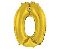 Okładka książki Balon foliowy 'cyfra 0' - ZŁOTA  (35cm)