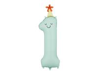 Opakowanie Balon foliowy Cyfra 1 miętowy 86cm