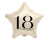 Opakowanie Balon foliowy Gwiazda kremowa liczba 18 44cm