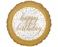 Opakowanie Balon foliowy Happy Birthday Pastel Confetti 46cm