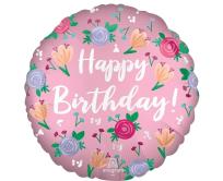 Opakowanie Balon foliowy Happy Birthday Peony 46cm