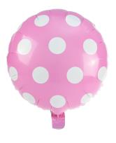 Opakowanie Balon foliowy kropki jasnoróżowy