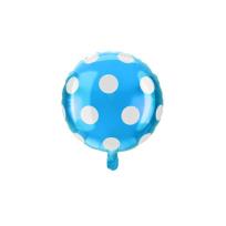 Opakowanie Balon foliowy kropki niebieski
