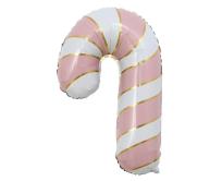 Opakowanie Balon foliowy Lizak świąteczny różowo-biały 38x6cm