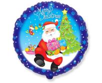 Opakowanie Balon foliowy Merry Christmas Mikołaj 45cm