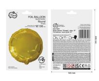 Opakowanie Balon foliowy okrągły złoty 45cm