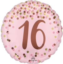 Opakowanie Balon foliowy Pretty pink 16th Birthday 46cm