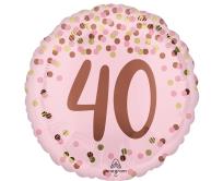 Opakowanie Balon foliowy Pretty pink 40th Birthday 46cm