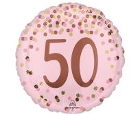 Opakowanie Balon foliowy Pretty pink 50th Birthday 46cm