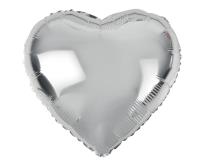 Opakowanie Balon foliowy Serce srebrne 45cm
