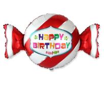 Opakowanie Balon foliowy Słodki cukierek czerwony 60cm