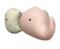 Opakowanie Balon foliowy Słoń 3D różowy matowy 63x50cm