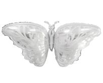 Opakowanie Balon foliowy Srebrny Motyl 87x44cm