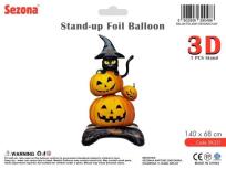 Opakowanie Balon Halloween Dynie i kot 140x68cm