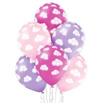 Opakowanie Balony chmurki różowe 30cm 6szt