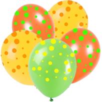 Opakowanie Balony neonowe kropki 28cm 5szt