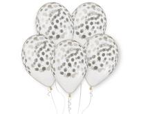 Opakowanie Balony Premium Hel konfetti srebrne 33cm 5szt