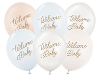 Opakowanie Balony Welcome Baby mix niebieski 30cm 6szt