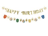 Opakowanie Baner Harry Potter Happy Birthday złoty 200cm