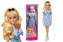 Opakowanie Barbie Fashionistas. Lalka w sukience niebieska