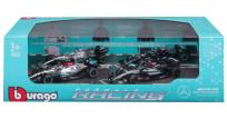Opakowanie Bburago Model 1:43 zestaw bolidów F1 Mercedes AMG W12 W13 W14 18-38093