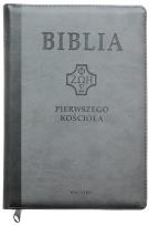 Okładka książki Biblia pierwszego Kościoała z paginat. szara