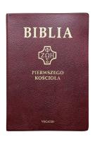 Okładka książki Biblia pierwszego Kościoła bordowa