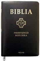 Okładka książki Biblia pierwszego Kościoła z paginat. czarna