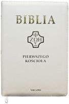 Okładka książki Biblia pierwszego Kościoła z paginat. suwak biała