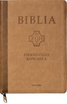 Okładka książki Biblia pierwszego Kościoła z paginat. suwak brąz
