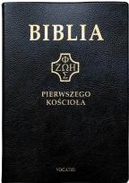Okładka książki Biblia pierwszego Kościoła złocona czarna
