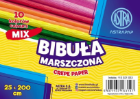 Opakowanie Bibuła marszczona 25x200cm mix (10szt) ASTRA